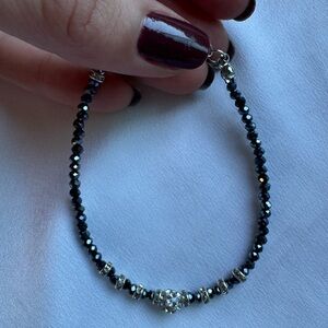 Elegant Black Beaded Bracelet